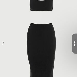 Naked Wardrobe ornage Midi Pencil Skirt Set size XL new